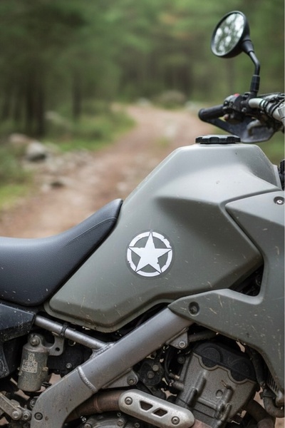 Yalıgraf Reklam Tabela ملصق سيارة (قطعتان) بتصميم نجمة الجيش 10×10 سم، ملصق إ...