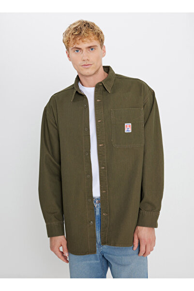 WRANGLER Oversize Bej Erkek Gömlek W585208919868 Bej Gömlek