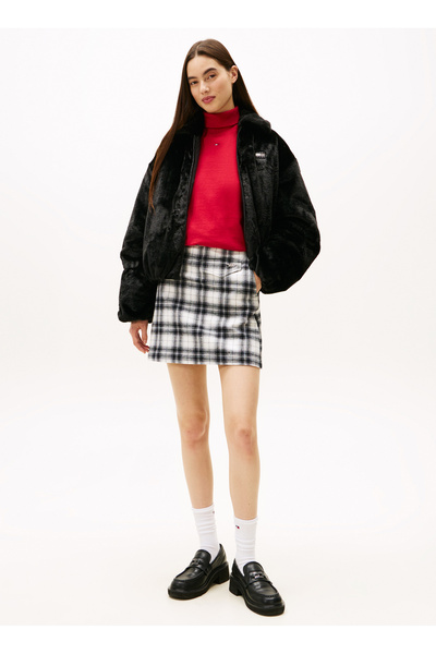 Tommy Jeans Siyah Kadın Standart Ceket DW0DW21669BDS