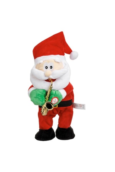 SHOPIENS Interactive Santa Claus with Saxophone Sound and Movement 32cm