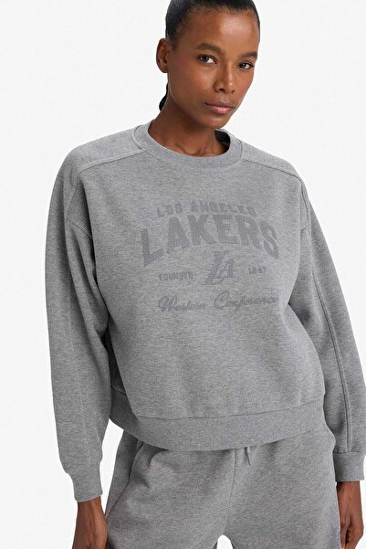 DeFacto Nba Los Angeles Lakers Crew Neck Sweatshirt F8216Ax25Wn