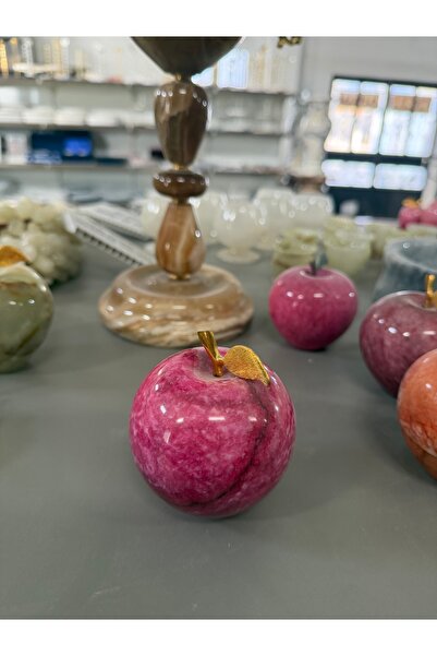 Belle Vie Gerçek on X taşı onix modern elma tasarımı biblo dekoratif süs