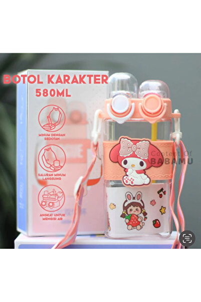 Generic The image is of a 580ml water bottle featuring popular cartoon characters with stickers.
