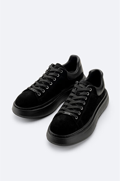 Avva Men's Black 100% Leather Flexible Sole Lightweight Casual Shoes A52Y8022