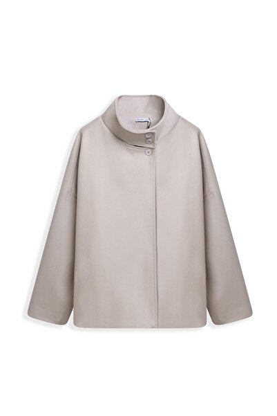 praye Пуловер с къс кашмир и стояща яка