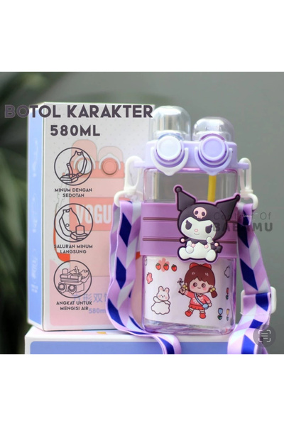 Generic The image is of a 580ml water bottle featuring popular cartoon characters with stickers.