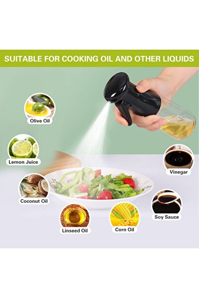 Generic A versatile glass oil sprayer for cooking, grilling, and salad preparation.