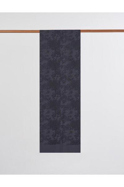 Kayra Abstract Pattern Floş Shawl Black