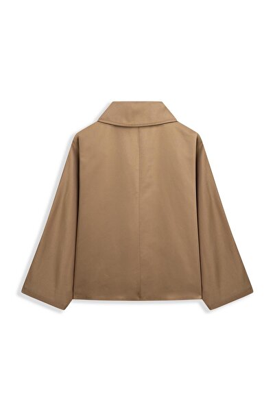 praye Къса яке Batwing, бежово