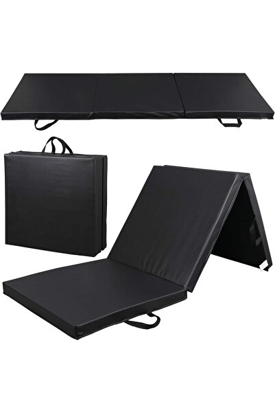 Prime Tag سجادة تمارين ثلاثية الطي، 6 أقدام × 2 قدم، سمك 2 بوصة، مع مقابض حمل