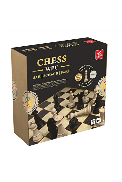 Deico Games Set de șah clasic WPC – Set de șah profesional portabil