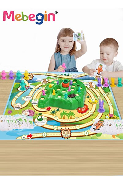 MEBEGIN مجموعة لعب الأرنب الممتعة مع خريطة واحدة و48 بطاقة، لعبة لوحية ممتعة ...