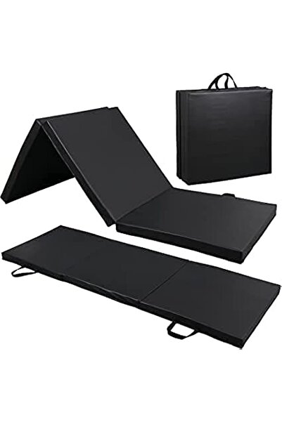 Prime Tag سجادة تمارين رياضية فاخرة قابلة للطي بثلاث طيات، سمك 2 بوصة، مزودة ...