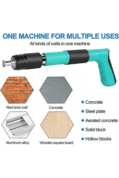 Generic Manual Concrete Nail Gun Mini Nail Wall Tool for Cement Portable Steel Nail Shooter for Woodworking