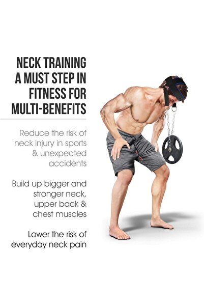 Prime Tag Neck Harness for Weight Lifting with Steel Chain & D-Rings