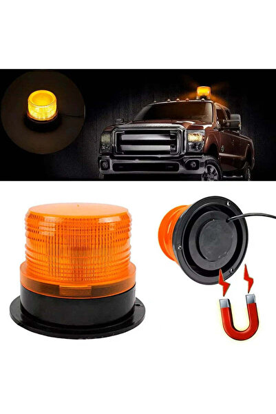 lumixauto Yellow LED Strobe Light 12/24V – With Magnet, Car and Equipment Signaling