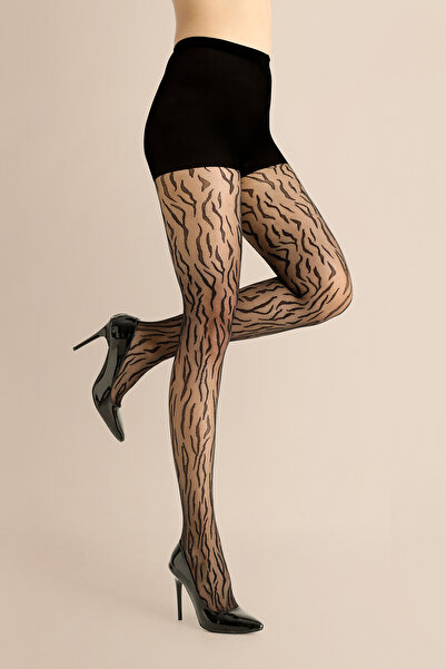 NBB Zebra Patterned Thin Pantyhose