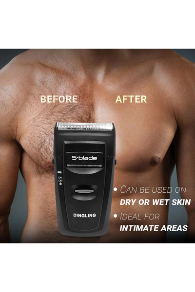Dingling RSCW-417 S-Blade Professional Rechargeable Shaver for Body and Beard Grooming