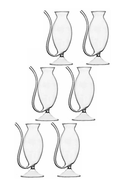 ELEGANT HOME بن شيهون أبوعمر 6 أكواب عصير مع مصاصة