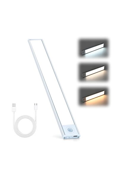 LEDIGANT Lampă LED inteligentă cu senzor mișcare, portabilă, 3 culori, reglab...