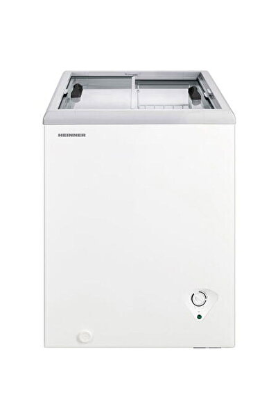 Heinner Congelator vertical comercial HSF-M84WHC, capac de sticlă, 84L, clasa C, convertibil, 1 coș, alb