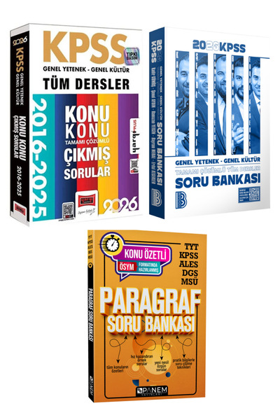 Yargı Yayınları 2026 KPSS GYGK Konu Konu Çıkmış Sorular+Benim Hocam Yayınları...
