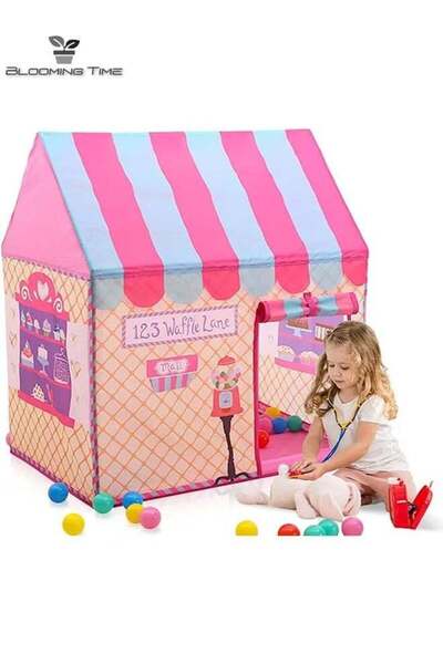 Generic خيمة ألعاب للأطفال على شكل بيت أميرة حلوى صغير 110×100×70 سم