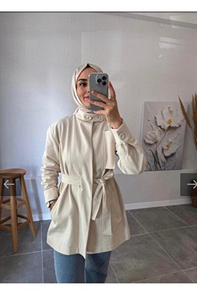 Beylem Store Kadın Bordo Gabardin Ceket