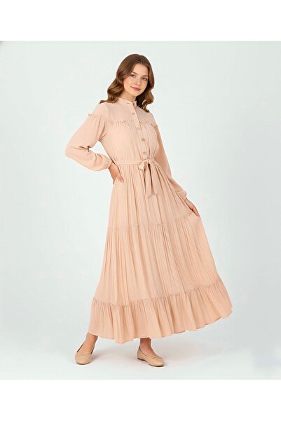 Asortik Kids Φόρεμα για κορίτσια με μακρύ επένδυση σε όλο το μήκος-ELB-2049-4979