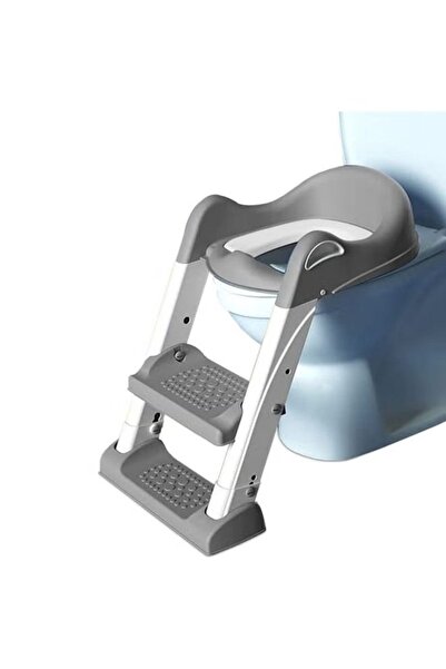 Beauenty Potty Training Seat Toddler Toilet Seat Step Stool Ladder - Grey