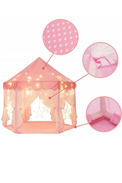 BLOOMING TIME Hexagonal Spire Princess Game Tent, Game House Tent, Tulle Mosquito Proof Indoor And Outdoor Can Be