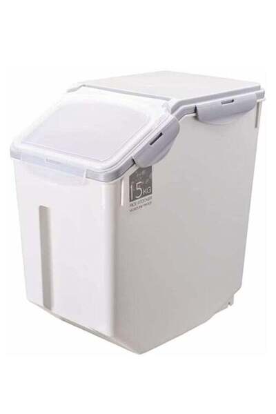 BLOOMING TIME Household Kitchen Plastic Sealed Rice Bucket Moisture Proof And Insect Proof Storage Box Transparent