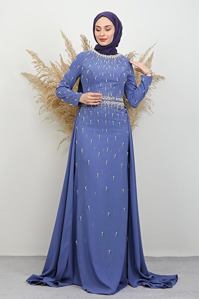 GİYZAMİLA Βραδινό φόρεμα Mery İnci λιλά