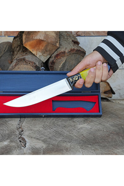 kösemehmet Kelle Bıçağı - N690 Çeliği - Taraftar Logo İşlemeli - Özel Ahşap K...