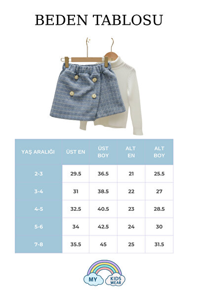 My Kids Wear Set carouri pentru fete fustă pantalon scurtă și pălărie 2-8 ani 12315