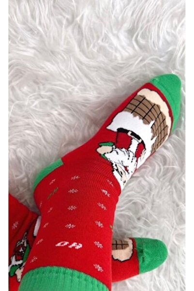 Markamoni Dündar Towel New Year Stocking with Red Figure-1