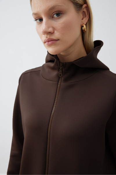 TERZİ DÜKKANI Scuba Puf Kap Aci Kahve