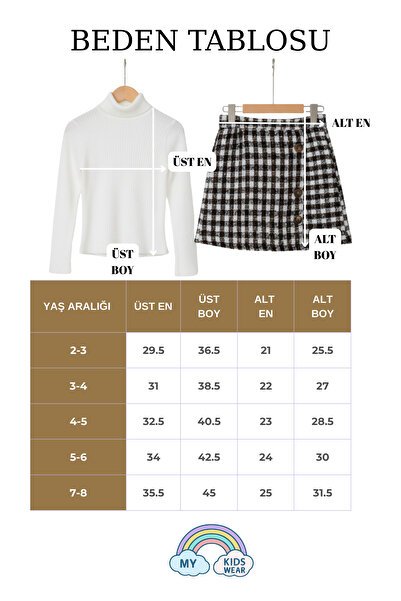 My Kids Wear Set carouri pentru fetiță fustă pantalon scurtă și pălărie 2-8 ani 12310