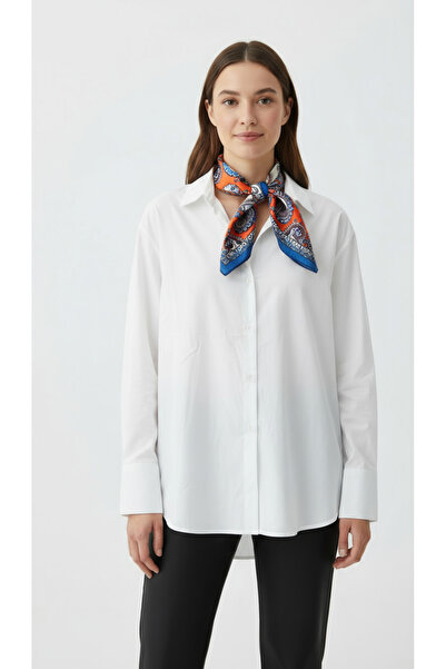 RAVANELLI Cămașă albă pentru femei de afaceri, ușor de călcat