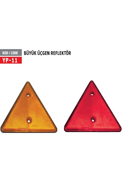 yüce plastik عاكس ضوء مثلث كبير أحمر اللون