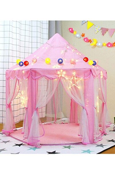 BLOOMING TIME Hexagonal Spire Princess Game Tent, Game House Tent, Tulle Mosquito Proof Indoor And Outdoor Can Be