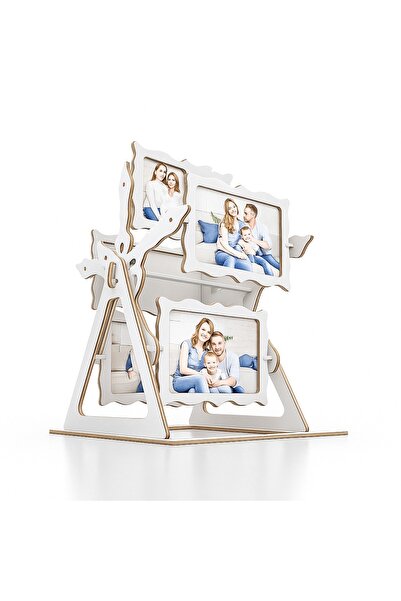 Rhea Store Dekoratif Döner Fotoğraf Çerçevesi – 3 mm MDF – 10x15 cm Çerçeve Ö...