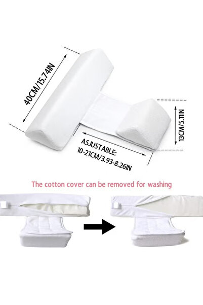 Generic Baby Side Sleeping Wedge Pillow, Adjustable Anti-Roll Support, Removable and Washable