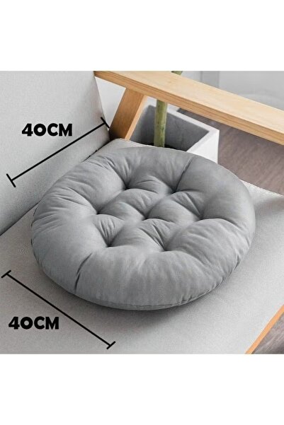 Generic 2PCS 40*40cm Round Chair Pad Seat Cushion with Ties Thicken Sofa Pillow Floor Pillow