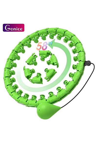 Gonice طوق هولا هوب ذكي مرجح للبالغين - 4 أرطال، 58 بوصة، 30 حلقة قابلة للفصل