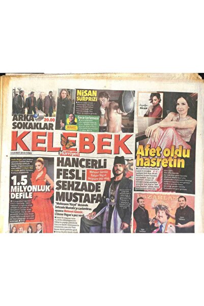 Gökçe Koleksiyon Hürriyet Gazetesi Kelebek Eki 12 Şubat 2016 - Hançerli Fesli...