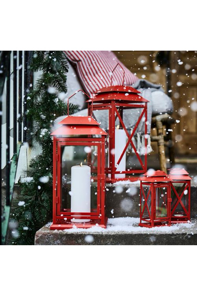 IKEA Yılbaşı Köşesi İçin Mükemmel Parça – 44 cm Parlak Kırmızı Fener