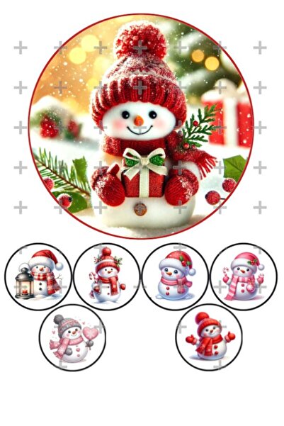 Lyroni Karadam Yeni Yıl Yenilebilir Kağıt Happy New Year Temalı Pasta Süsleme