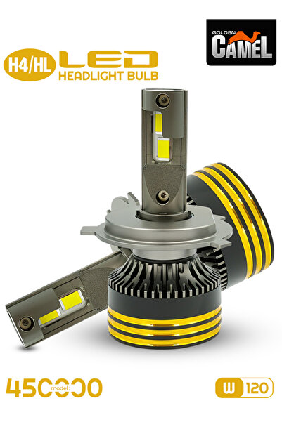 Golden camel مجموعة مصابيح أمامية M8 Pro H4/HL LED بقوة 120 واط و30000 لومن و...
