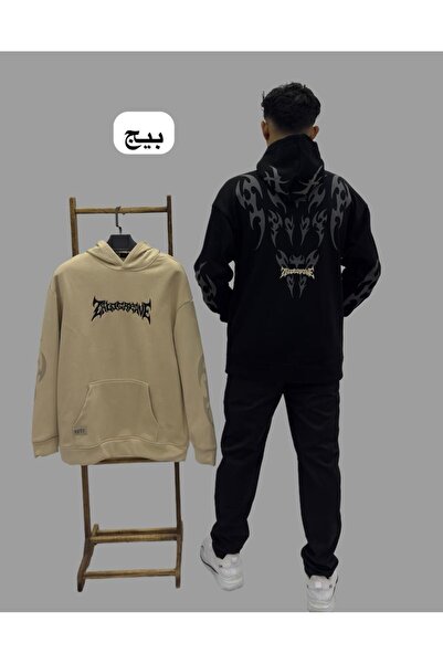 ALANAQA New unisex oversized cotton lined pullover hoodie